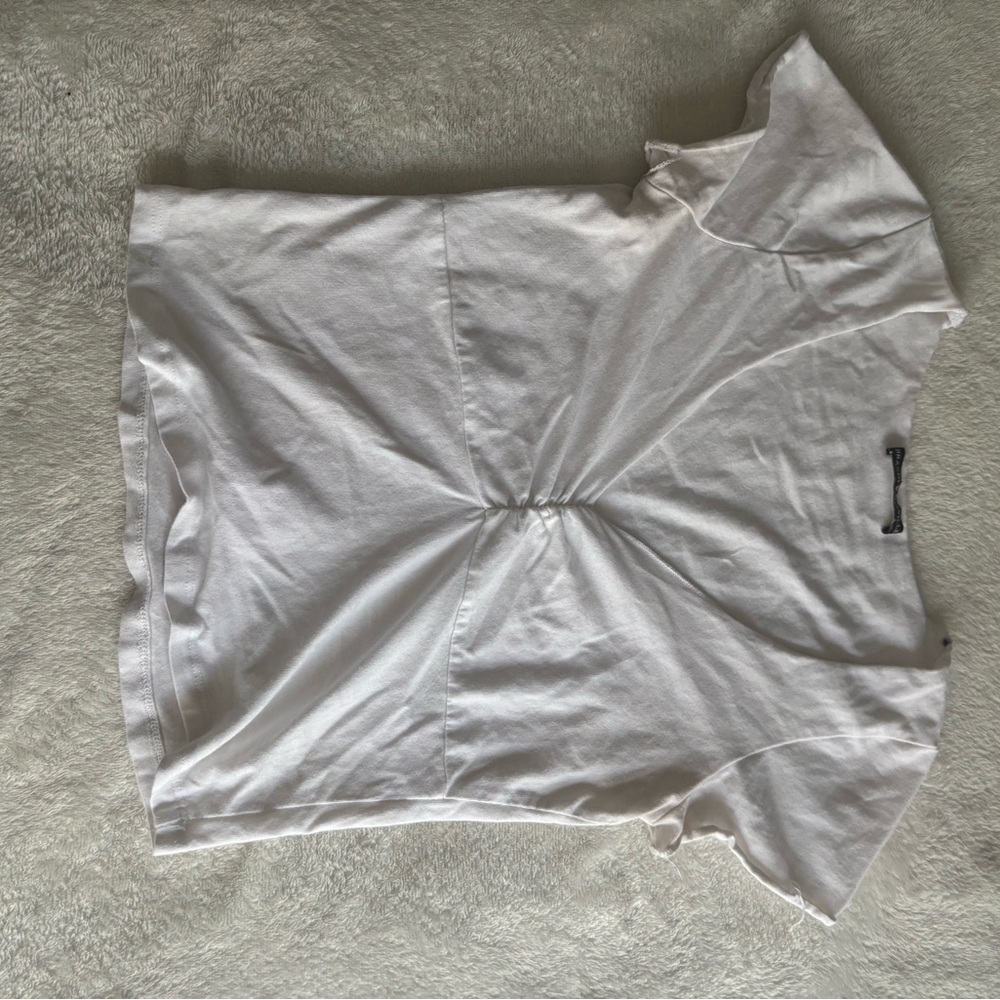 Brandy Melville White Polo Crop Top